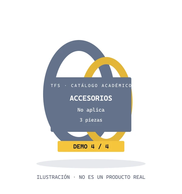 Ilustración de demostración de Bandas de resistencia; no es una fotografía de un producto real.